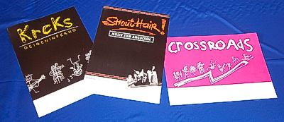 Plakate: Shout Hair / Krcks Geigeninferno / Crossroads